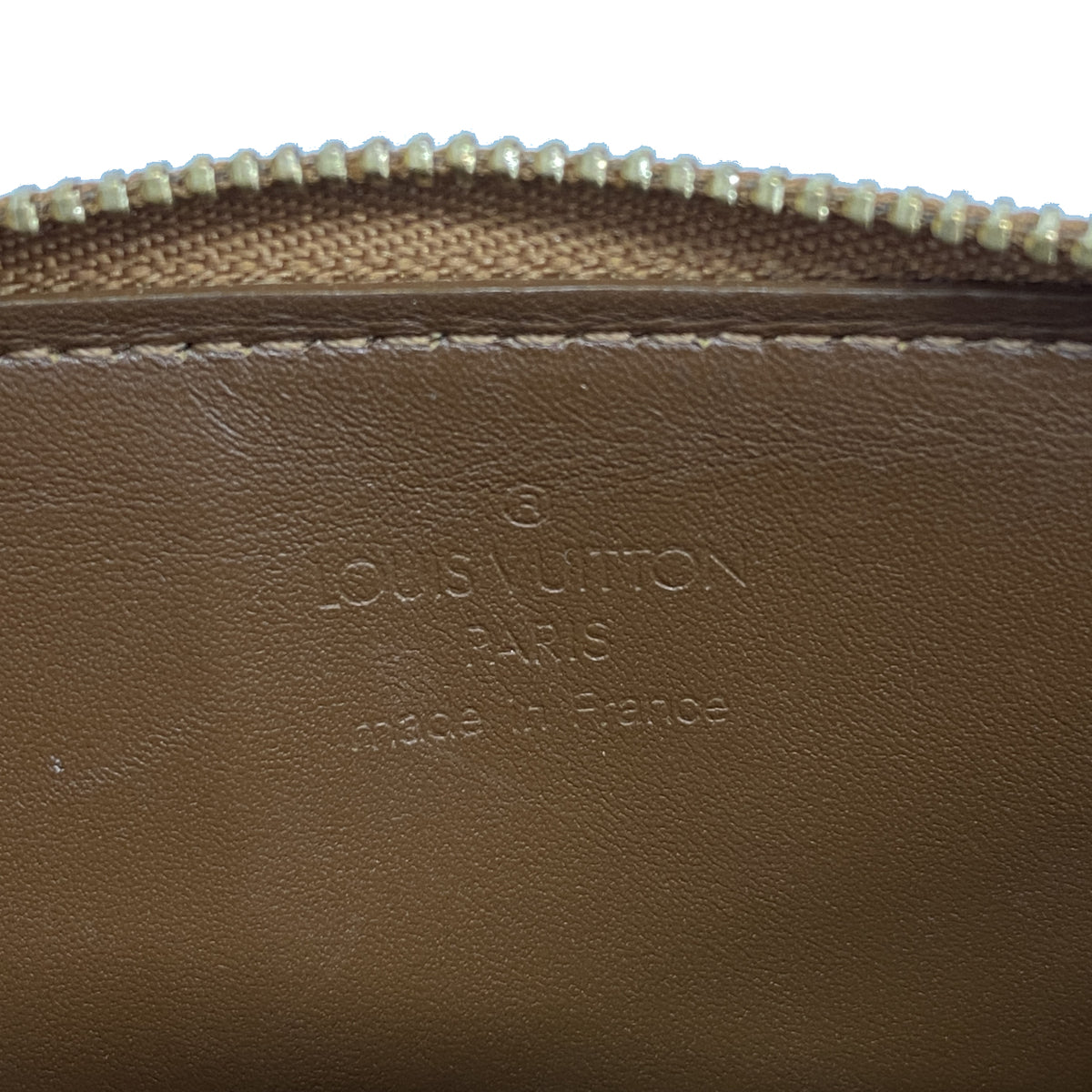 【6he4947】ルイヴィトン ポーチ ヴェルニ レキシントン M91133 ブロンズ【中古】レディース