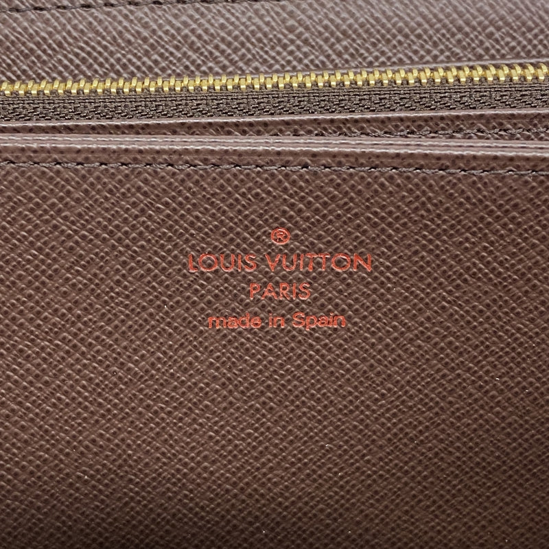 【6he4952】ルイヴィトン 長財布 ダミエ ジッピーウォレット N41661 エベヌ【中古】メンズ レディース ユニセックス