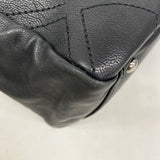 【6he4956】シャネル ショルダーバッグ マトラッセ Wチェーン レザー ブラック シルバー金具【中古】レディース