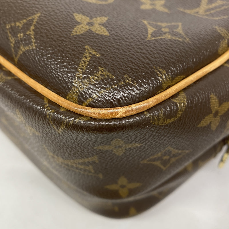 【6he4977-h】ルイヴィトン ショルダーバッグ モノグラム リポーターPM M45254 ブラウン【中古】レディース