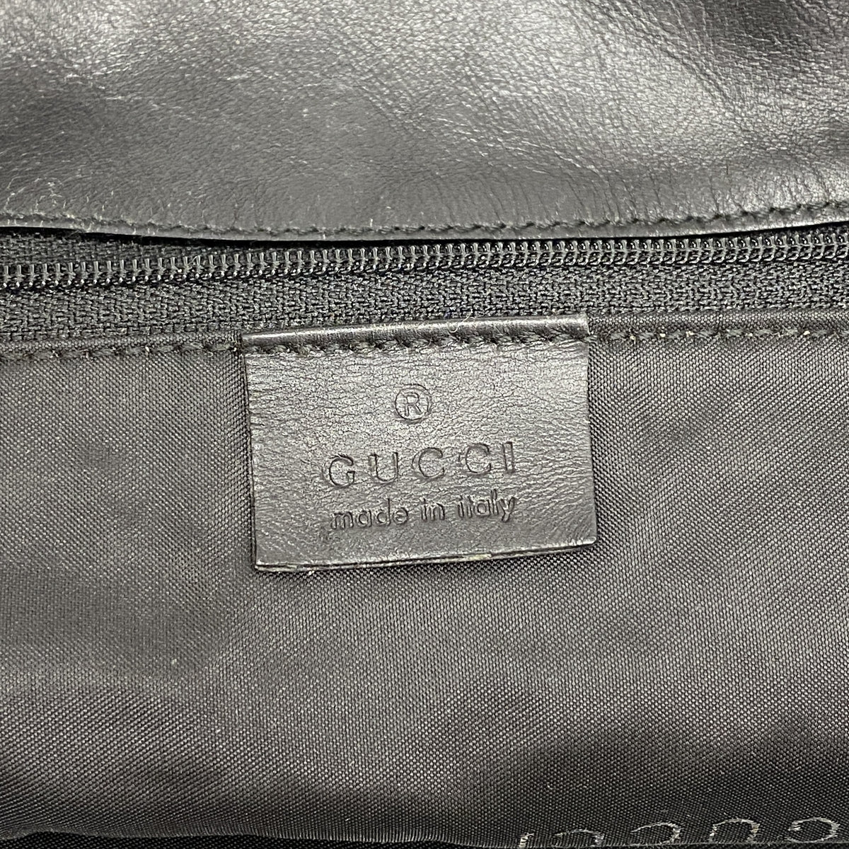 【6he4980-k】グッチ トートバッグ GGキャンバス 002 1097 キャンバス ブラック ゴールド金具【中古】レディース