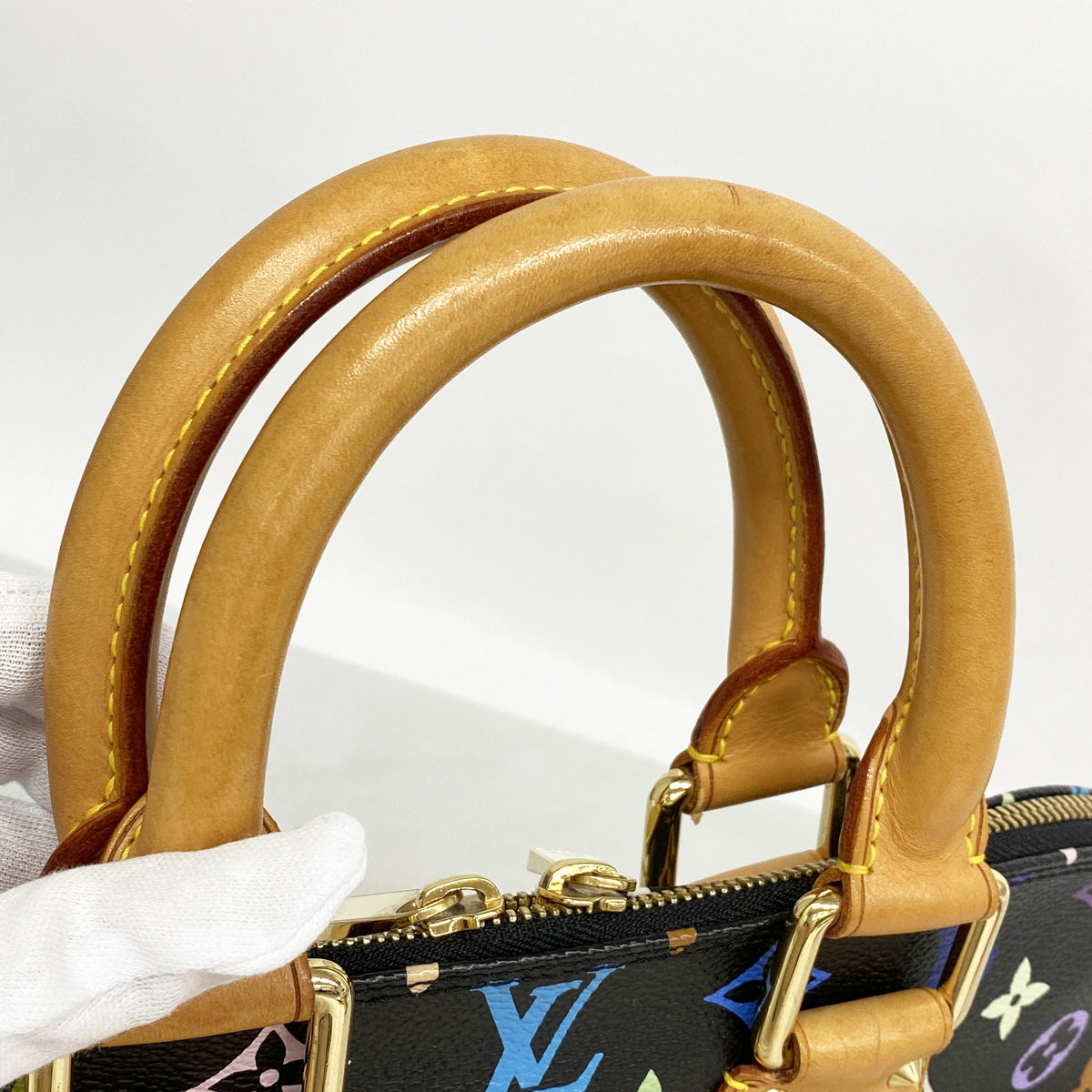 【6he4986-k】ルイヴィトン ハンドバッグ モノグラム アルマ M92646 ノワール【中古】レディース
