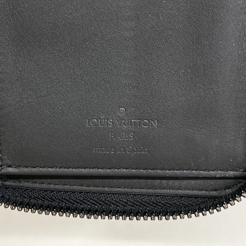 【6he4987-k】ルイヴィトン 長財布 モノグラム･シャドウ ジッピーウォレットヴェルティカル M62902 ブラック【中古】メンズ