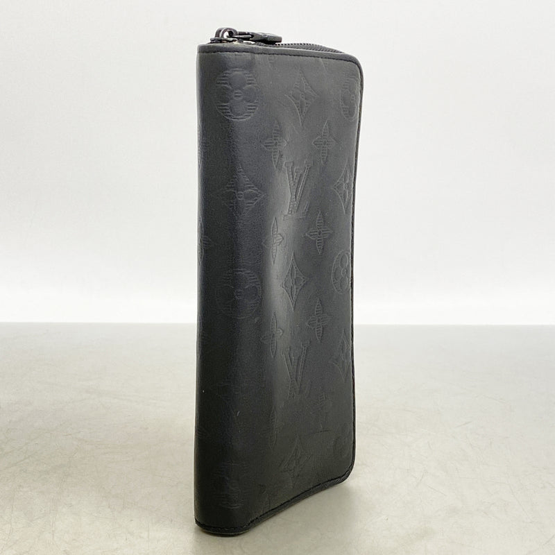 【6he4987-k】ルイヴィトン 長財布 モノグラム･シャドウ ジッピーウォレットヴェルティカル M62902 ブラック【中古】メンズ