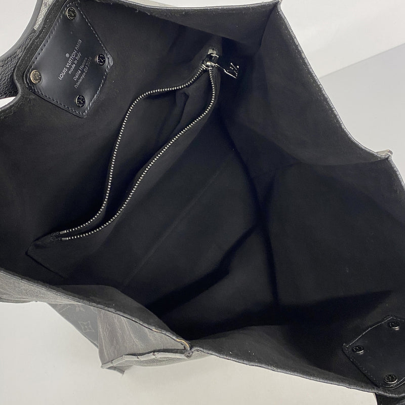 【6he4997】ルイヴィトン トートバッグ モノグラム・エクリプス スプリットトート M43816 ブラック グレー【中古】メンズ