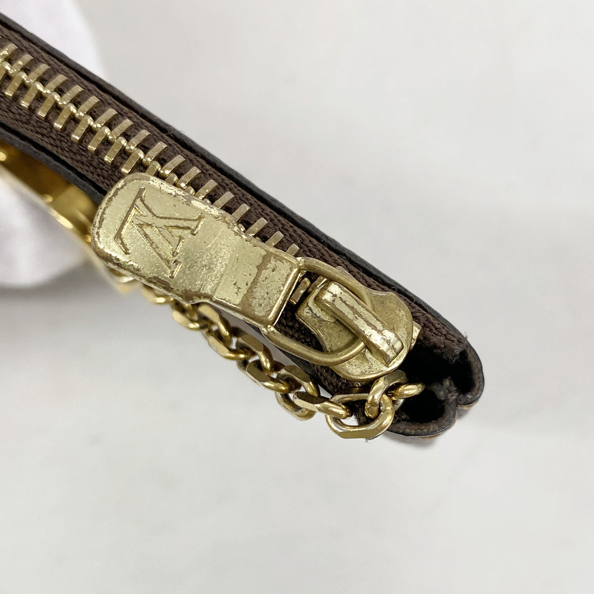 【6he5017-k】ルイヴィトン コインケース ダミエ ポシェットクレ N62658 エベヌ【中古】メンズ レディース ユニセックス