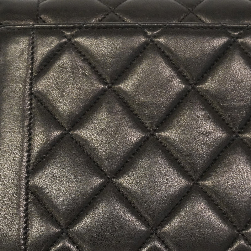 【6he5022】シャネル ハンドバッグ マトラッセ ラムスキン ブラック ゴールド金具【中古】レディース