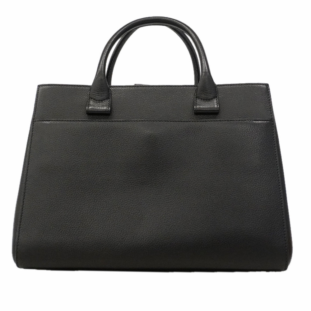 【6he5025】シャネル トートバッグ ネオエグゼクティブ レザー ブラック シャンパンゴールド金具 2wayバッグ【中古】レディース