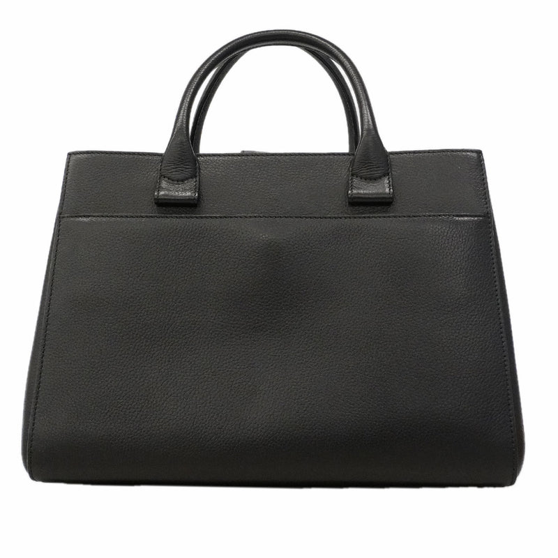 【6he5025】シャネル トートバッグ ネオエグゼクティブ レザー ブラック シャンパンゴールド金具 2wayバッグ【中古】レディース