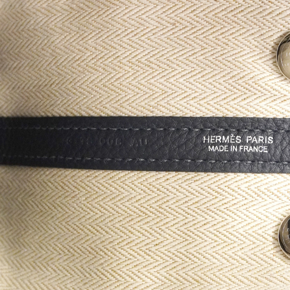 【6he5026】エルメス トートバッグ ネオガーデン トゴ ブルーニュイ シルバー金具 G刻印【中古】レディース