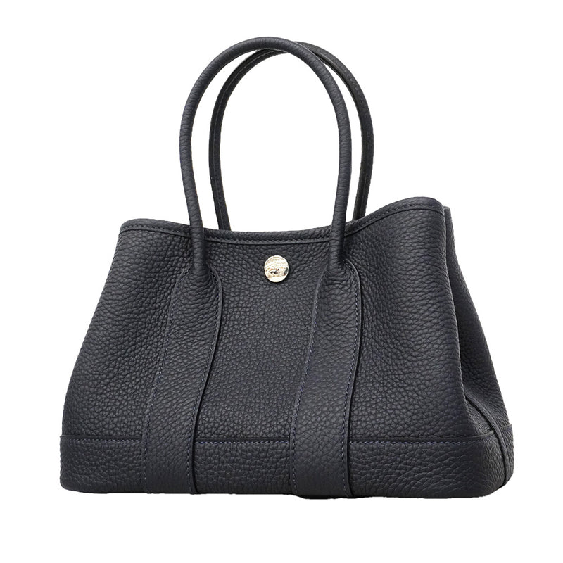 【6he5026】エルメス トートバッグ ネオガーデン トゴ ブルーニュイ シルバー金具 G刻印【中古】レディース