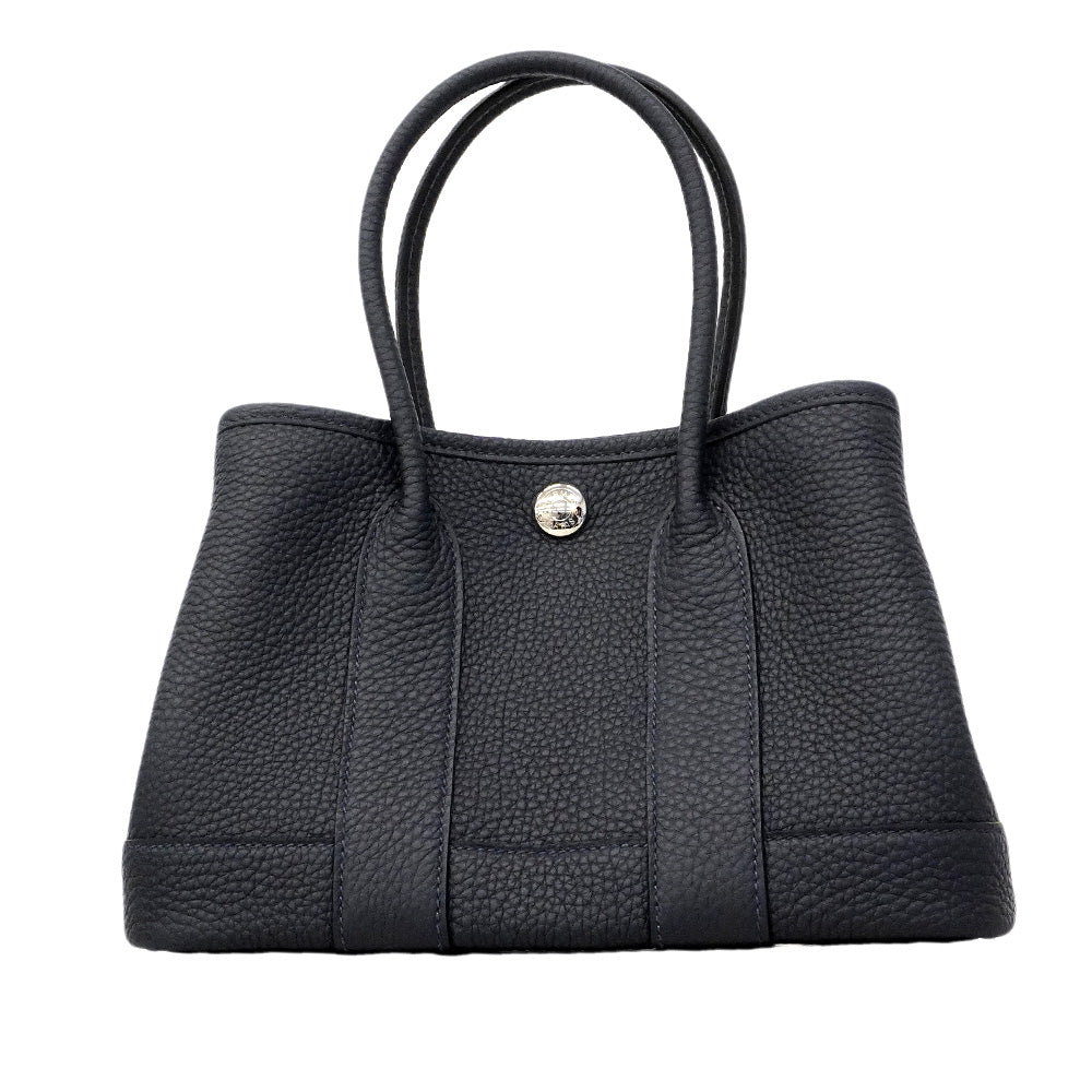 【6he5026】エルメス トートバッグ ネオガーデン トゴ ブルーニュイ シルバー金具 G刻印【中古】レディース