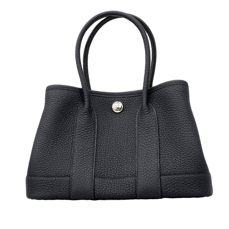 【6he5026】エルメス トートバッグ ネオガーデン トゴ ブルーニュイ シルバー金具 G刻印【中古】レディース