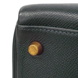 【6he5027】エルメス ハンドバッグ ケリー32 クシュベル ネイビー ゴールド金具 〇W刻印【中古】レディース