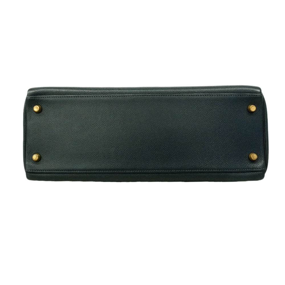 【6he5027】エルメス ハンドバッグ ケリー32 クシュベル ネイビー ゴールド金具 〇W刻印【中古】レディース