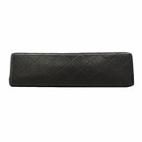 【6he5030-h】シャネル ショルダーバッグ マトラッセ Wフラップ Wチェーン ラムスキン ブラック ゴールド金具【中古】レディース
