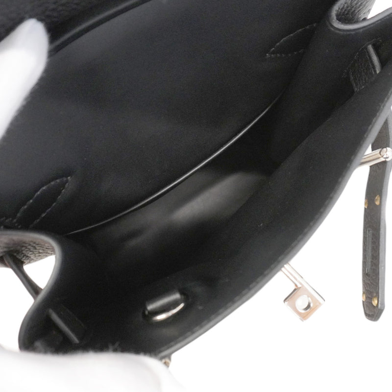 【6he5035】エルメス ショルダーバッグ アッカドPM トゴ ブラック シルバー金具 K刻印【中古】メンズ