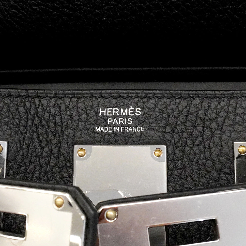【6he5035】エルメス ショルダーバッグ アッカドPM トゴ ブラック シルバー金具 K刻印【中古】メンズ