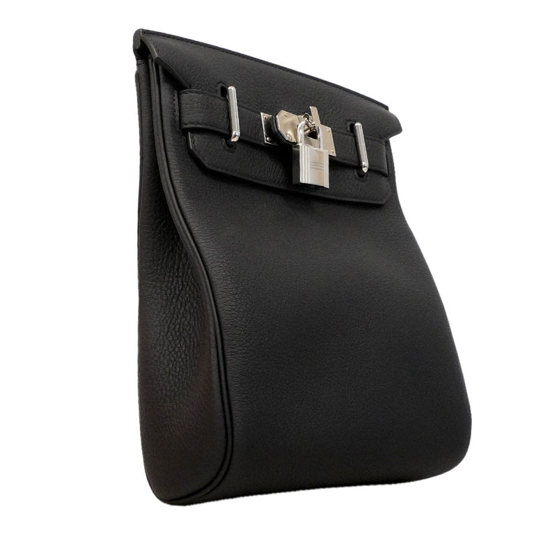 【6he5035】エルメス ショルダーバッグ アッカドPM トゴ ブラック シルバー金具 K刻印【中古】メンズ