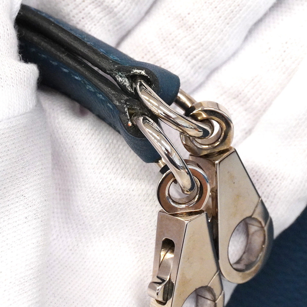 【6he5036】エルメス ハンドバッグ ケリー32ヴェルソ エバーカラー ディープブルー/ヴェールボスフォール シルバー金具 D刻印 2wayバッグ【中古】レディース