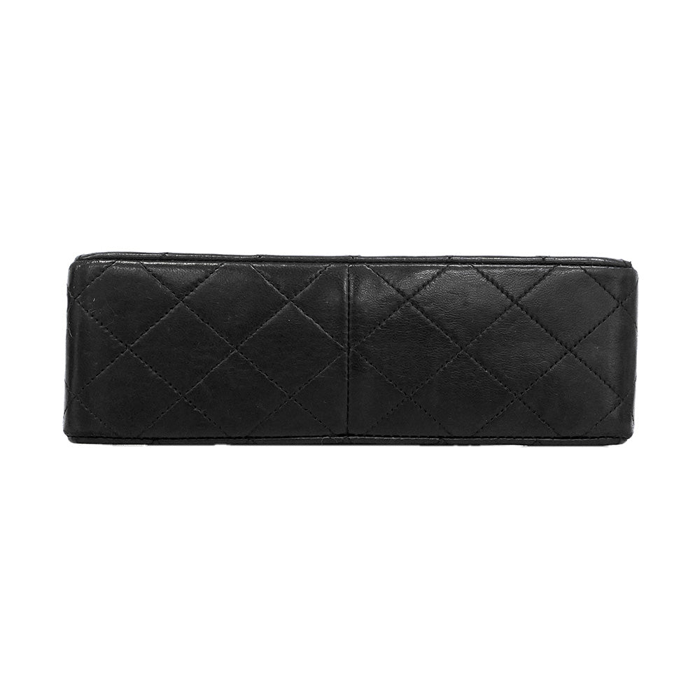 【6he5039】シャネル ショルダーバッグ ミニマトラッセ チェーンショルダー ラムスキン ブラック ゴールド金具【中古】レディース