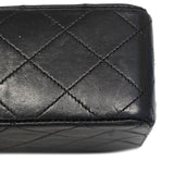 【6he5039】シャネル ショルダーバッグ ミニマトラッセ チェーンショルダー ラムスキン ブラック ゴールド金具【中古】レディース