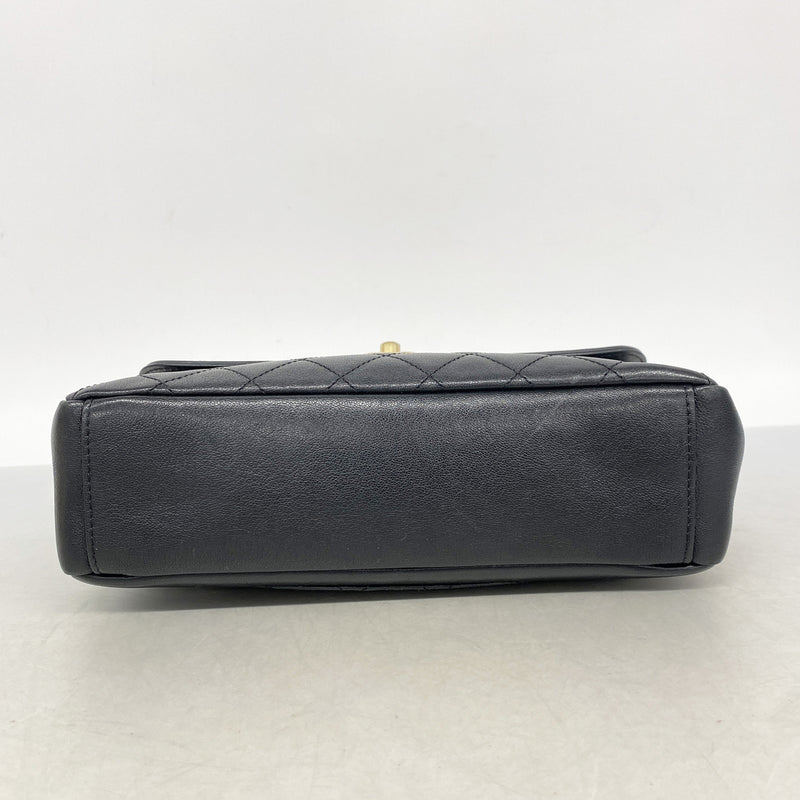 【6he5044-k】シャネル ハンドバッグ マトラッセ チェーンショルダー レザー ブラック ゴールド金具 2wayバッグ【中古】レディース