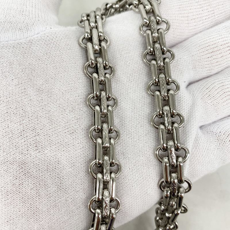 【6he5045-k】シャネル ショルダーバッグ 2.55/マトラッセ Wフラップ Wチェーン ラムスキン パープル シルバー金具【中古】レディース