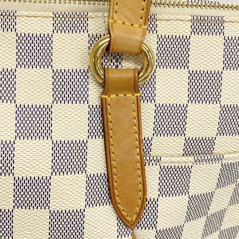 【6he5057】ルイヴィトン トートバッグ ダミエ・アズール トータリーPM N51261 ホワイト【中古】レディース