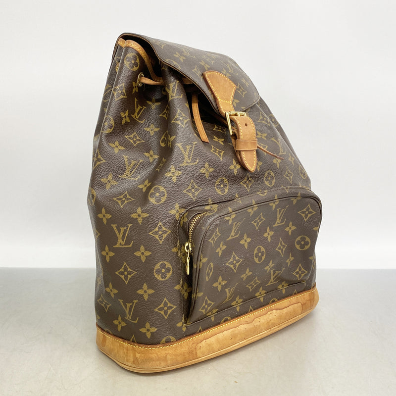 【6he5063】ルイヴィトン リュック・デイパック モノグラム モンスリGM M51135 ブラウン【中古】レディース