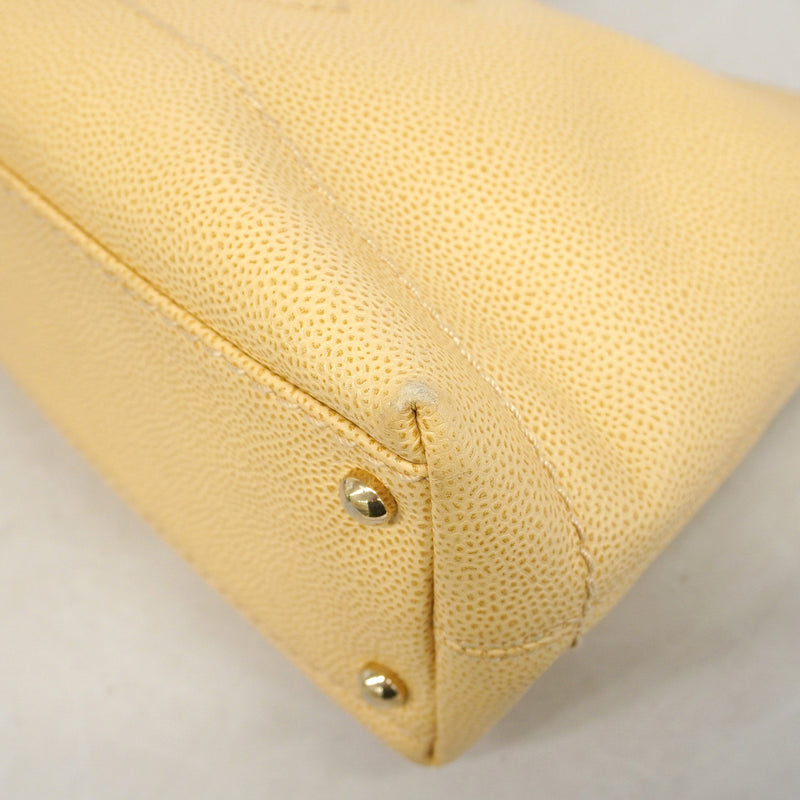 【6he5072】シャネル ハンドバッグ キャビアスキン ベージュ ゴールド金具【中古】レディース
