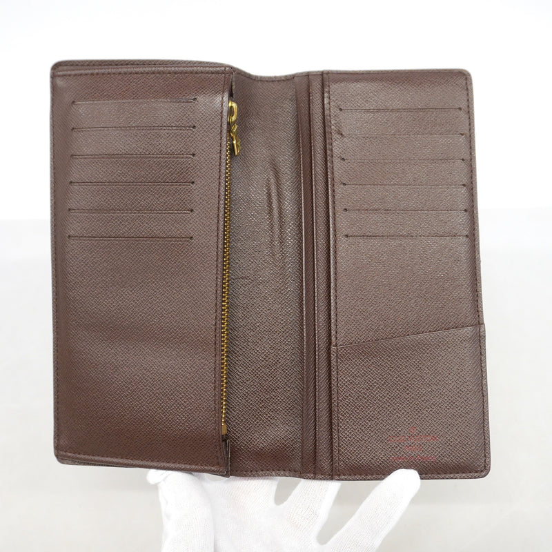 【6he5078】ルイヴィトン 長財布 ダミエ ポルトフォイユブラザ Ｎ60017 エベヌ【中古】メンズ