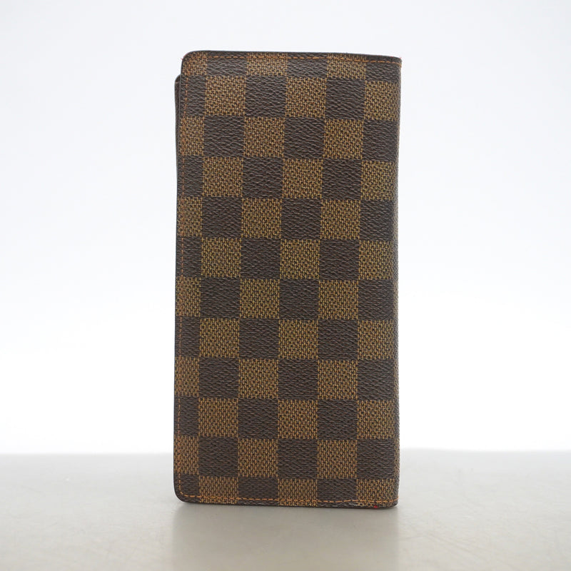 【6he5078】ルイヴィトン 長財布 ダミエ ポルトフォイユブラザ Ｎ60017 エベヌ【中古】メンズ