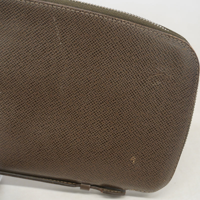 【6he5082】ルイヴィトン 長財布 タイガ オーガナイザーアトール M30658 グリズリ【中古】メンズ
