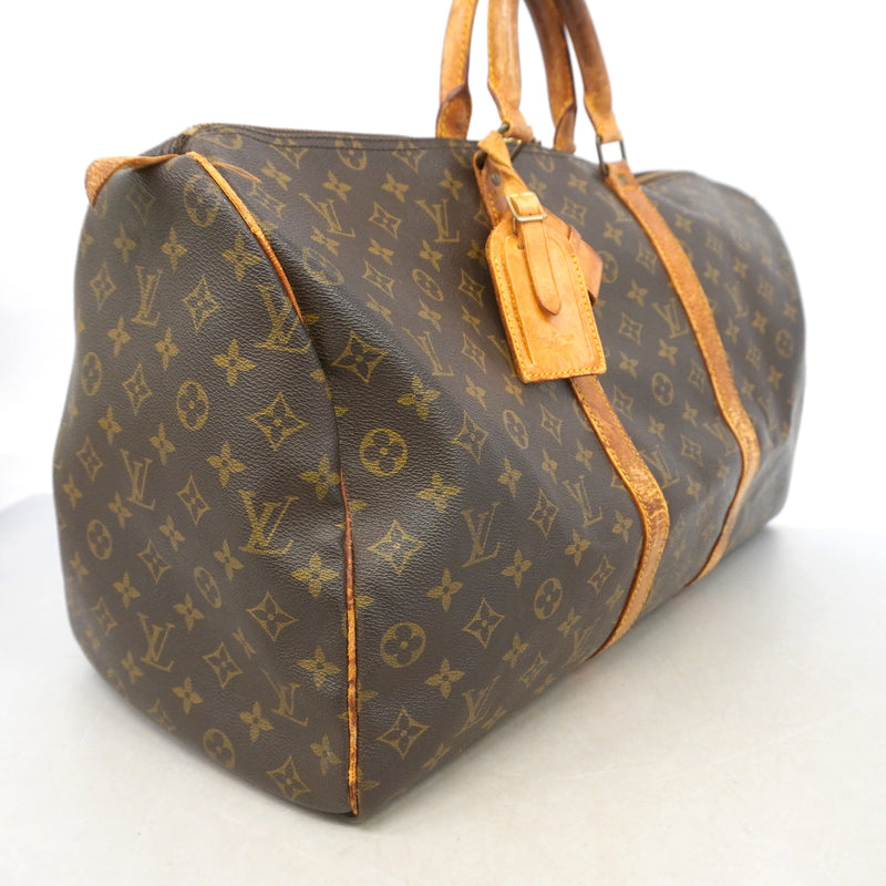 【6he5087】ルイヴィトン ボストンバッグ モノグラム キーポル50 M41426 ブラウン【中古】メンズ レディース ユニセックス