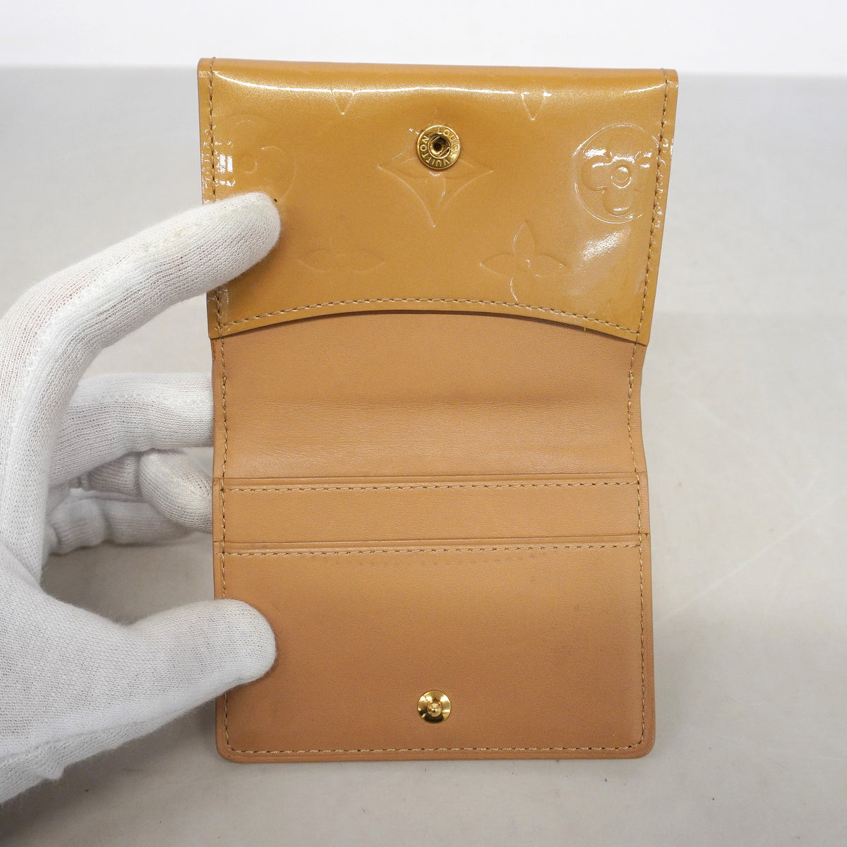 【6he5089】ルイヴィトン コインケース ヴェルニ ラドロー M91355 ノワゼット【中古】レディース