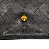 【6he5092】シャネル ショルダーバッグ マトラッセ キャビアスキン ブラック ゴールド金具【中古】レディース