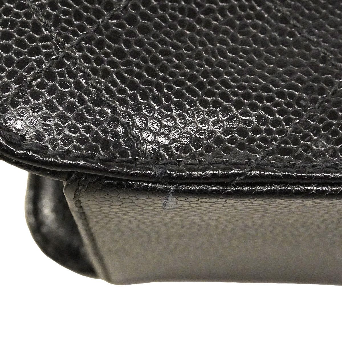 【6he5092】シャネル ショルダーバッグ マトラッセ キャビアスキン ブラック ゴールド金具【中古】レディース