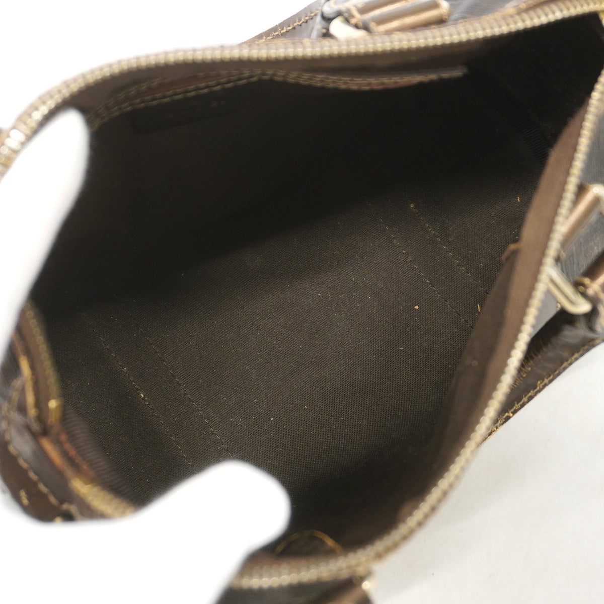 【6he5104-k】グッチ ハンドバッグ GGスプリーム 193604 PVC ブラウン ゴールド金具【中古】レディース