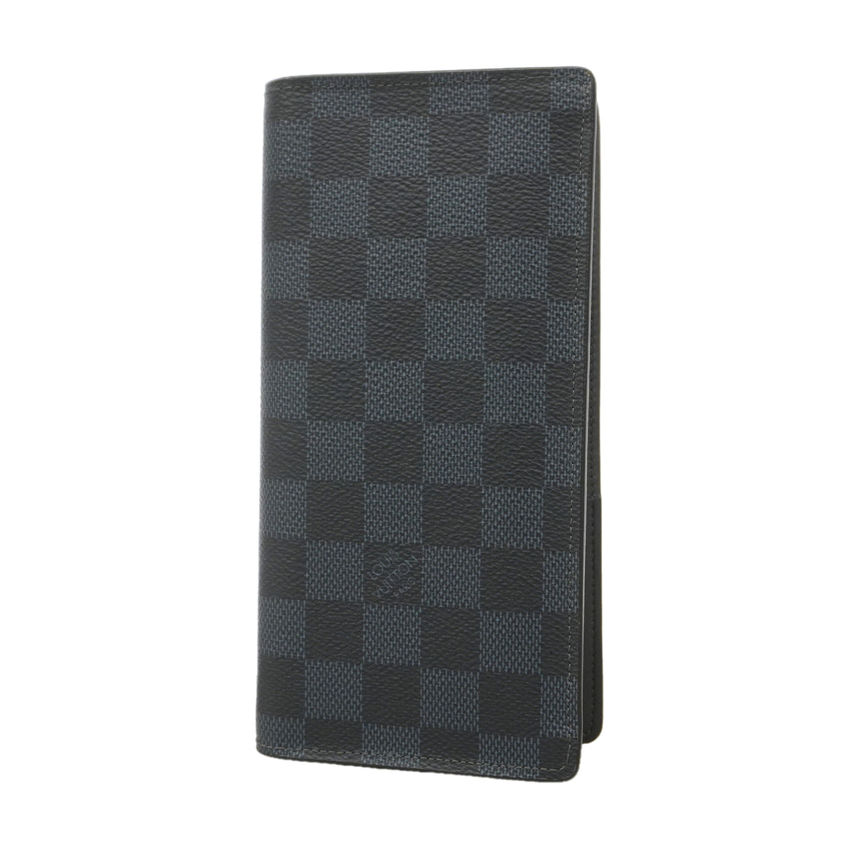 【6he5111-k】ルイヴィトン 長財布 ダミエ・コバルト ポルトフォイユブラザ N63212 ネイビー ブラック【中古】メンズ