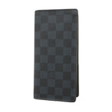 【6he5111-k】ルイヴィトン 長財布 ダミエ・コバルト ポルトフォイユブラザ N63212 ネイビー ブラック【中古】メンズ