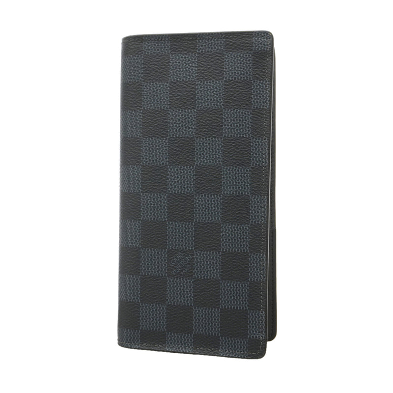 【6he5111-k】ルイヴィトン 長財布 ダミエ・コバルト ポルトフォイユブラザ N63212 ネイビー ブラック【中古】メンズ