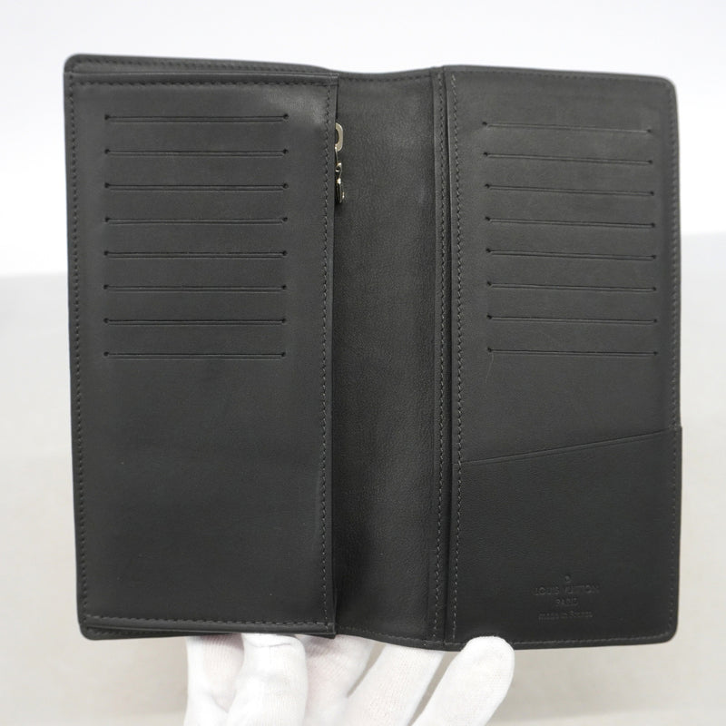 【6he5111-k】ルイヴィトン 長財布 ダミエ・コバルト ポルトフォイユブラザ N63212 ネイビー ブラック【中古】メンズ