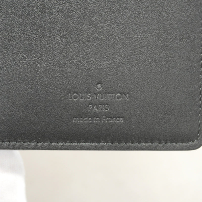 【6he5111-k】ルイヴィトン 長財布 ダミエ・コバルト ポルトフォイユブラザ N63212 ネイビー ブラック【中古】メンズ