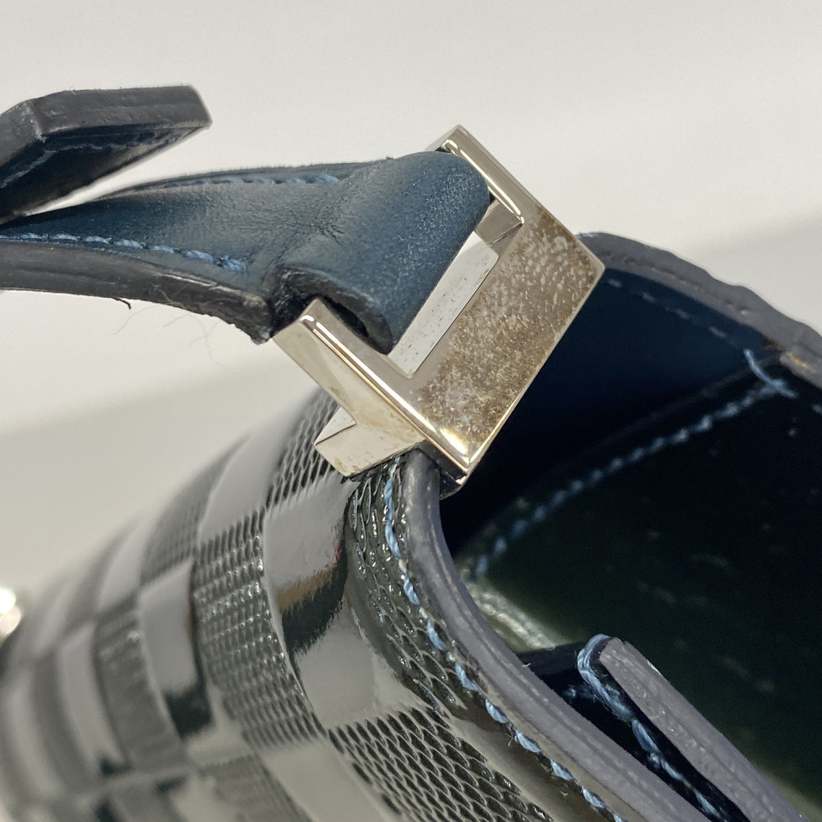 【6he5113】ルイヴィトン チェーントート ダミエ･ヴェルニ クラブ M92128 ぺトロールブルー【中古】メンズ レディース ユニセックス