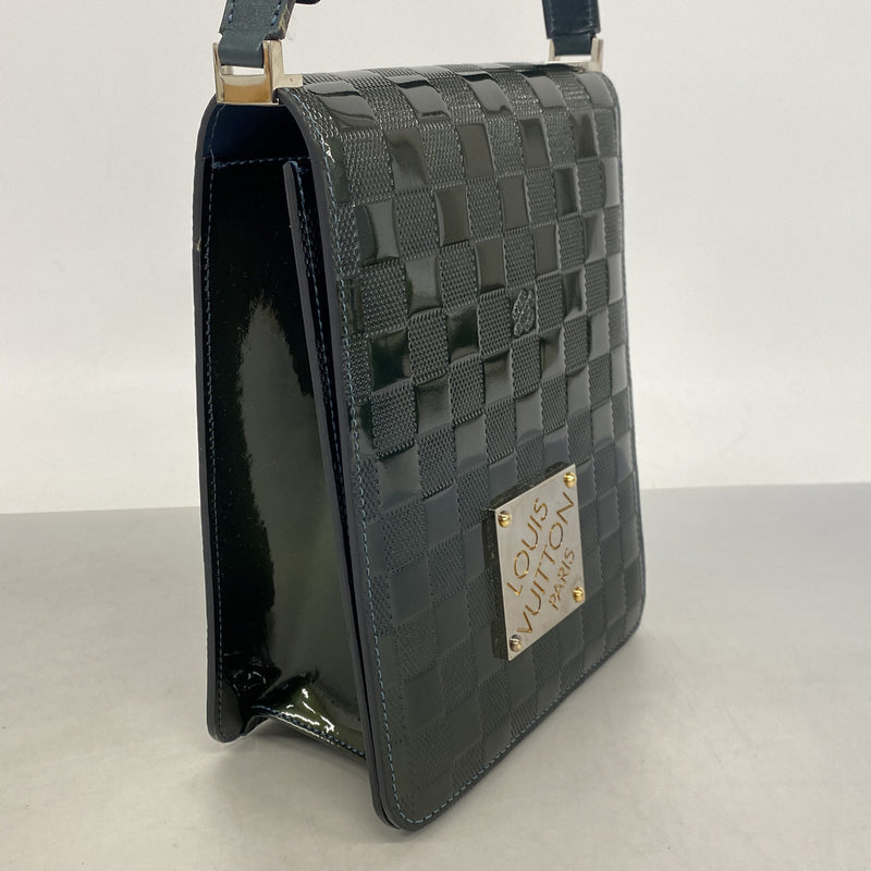 【6he5113】ルイヴィトン チェーントート ダミエ･ヴェルニ クラブ M92128 ぺトロールブルー【中古】メンズ レディース ユニセックス