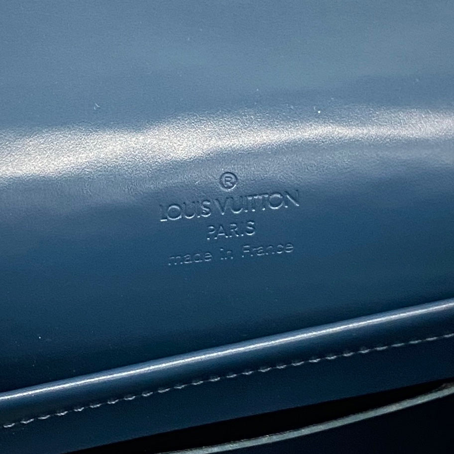 【6he5113】ルイヴィトン チェーントート ダミエ･ヴェルニ クラブ M92128 ぺトロールブルー【中古】メンズ レディース ユニセックス