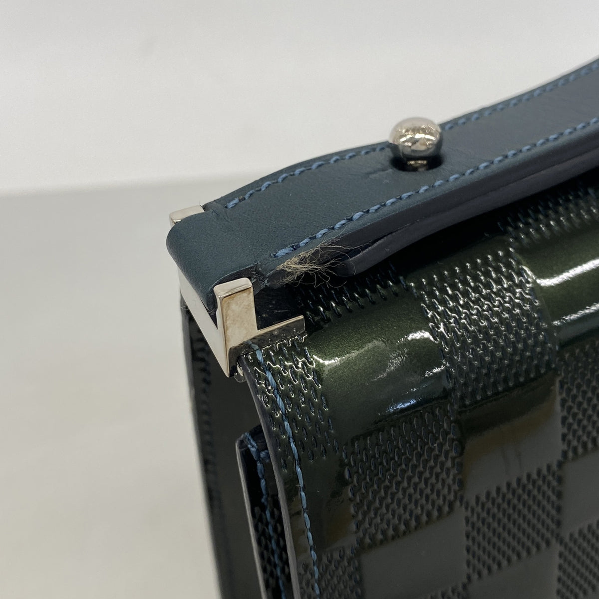 【6he5113】ルイヴィトン チェーントート ダミエ･ヴェルニ クラブ M92128 ぺトロールブルー【中古】メンズ レディース ユニセックス
