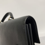 【6he5122】エルメス ブリーフケース ケリーデペッシュ38 アルデンヌ ブラック ゴールド金具 □D刻印【中古】レディース