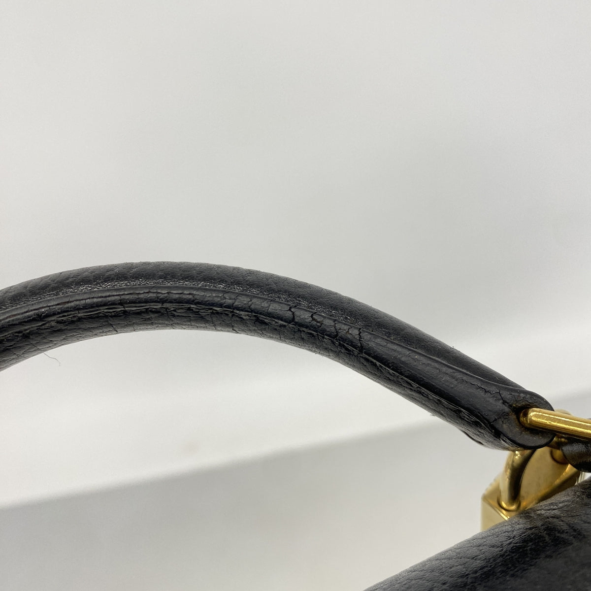 【6he5122】エルメス ブリーフケース ケリーデペッシュ38 アルデンヌ ブラック ゴールド金具 □D刻印【中古】レディース
